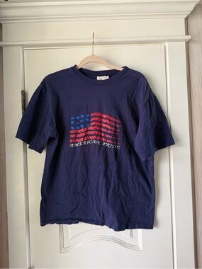 Vintage American Pride Navy 100% Cotton T-Shirt